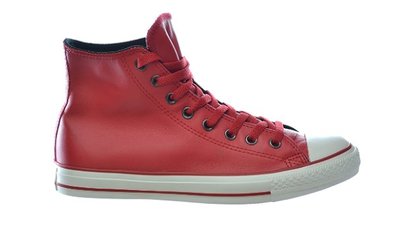 converse cuero rojo