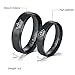 Funlife Home Couples Rings His or Hers Matching Set Titanium Wedding Engagement Bands Comfort fit 8mm