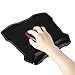 Jelly Comb Mouse Pad, Large Gaming Mouse Mat Ergonomic Mousepad with Leather Wrist Pad 12'' X 13'' Nonskid Base (Black)