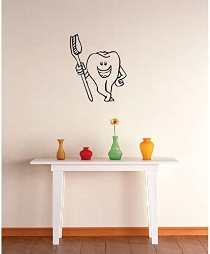 Giant Tooth Dental Toothbrush Image Bedroom Bathroom Living Room Picture Art Peel & Stick Mural Size: 16 Inches X 24 Inches