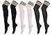 PUTON Women's Over the Knee Thigh High Cotton Stocking Socks (Pack of 3)