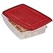Rubbermaid - Egg Keeper-red Cover, 2 Pk, Holds 20 Jumbo Eggs, Clear, Plastic