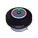 Waterproof Portable Shower Bluetooth 4.0 Speakers Subwoofer by Exkokoro(TM), Colorful LED Effect, Strong Adhesion, Hands-Free Calls for Smartphone All Bluetooth Device(Black)