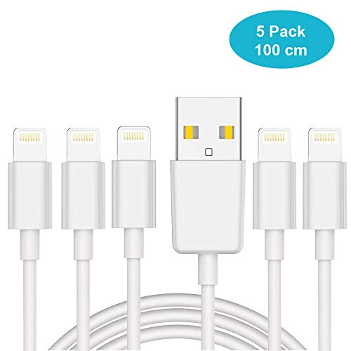 A-bst USB A Cable,USB A Cable Fast Charging Charger Phone X 8 Plus 7 Plus 6S Plus 6 Plus 5 5S 5C SE Pod Pad Pro More, Whit