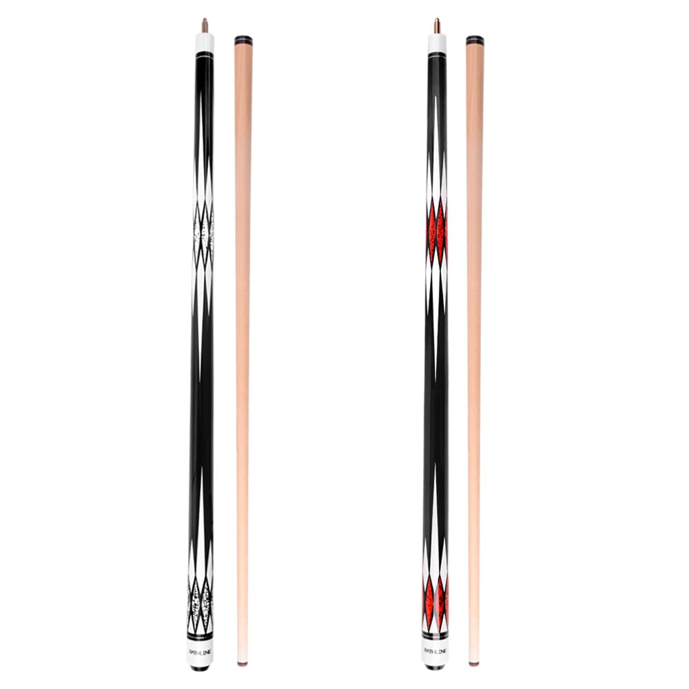 Pathline Pool Cue Stick - 58 inch Canadian Maple Billiard Pool Stick Set of 2 (RW 19oz) Image