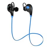 SoundPEATS Wireless Bluetooth Headphones In Ear Sport Earbuds for Gym/Workout (Bluetooth 4.1, CVC 6.0 Noise Cancelling, 6 Hours Talk time, Stereo, Secure Ear Hooks Design) - Black&Purple