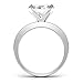 Kobelle Sterling Silver Cubic Zirconia Princess Cut CZ Wedding Engagement Ring Set