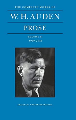 Amazon.com: The Complete Works of W. H. Auden: Prose and Travel