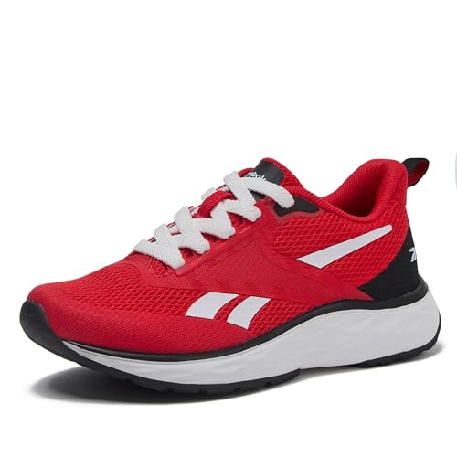 Reebok Aniwa Athletic Kids Shoes for Girls and Boys, Red/Black/White, 5.5