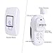 Adoric Wireless Doorbell Kit with 1 Plug in Receiver and 1 Remote Button Operating at 1000ft Range, 36 Chimes, 4 Volume Levels, No Battery Required for Receiver (White)