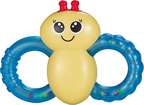 BAYBEE Babys Plastic BPA-free Silicone Butterfly Cooling Teether Toys with Soft Sensory (Blue)