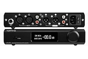 FANMUSIC Topping Pre90 Preamplifier & Ext90 Input Extender Hi-Res Audio NFCA Modules 2RCA 4XLR Combination (Black, Pre90)