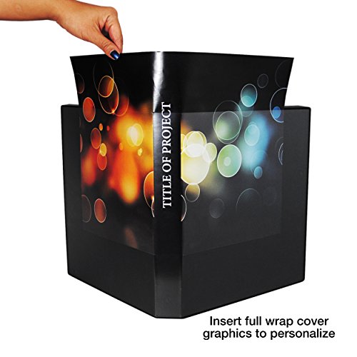 UniKeep 3 Ring View Binder - Binder Case is Fully Enclosed - Available in White, Clear, or Black and in Various Spine Wideths (Pack of 3, Black, 1.5 Inch)
