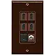 RiteAV - 4 x HDMI and 1 x Ethernet Cat5e and 1 x Coax Cable TV F Type Port Wall Plate - White