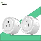 Hevanto MINI Smart Plug Outlet, Wokr with Amazon Alexa Remote Control Timer Switch,ETL Listed(HV103P) (2 Pack)