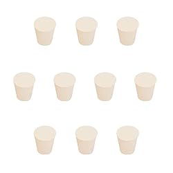 StonyLab Solid Rubber Stoppers, 10-Pack 4# White