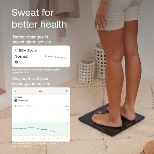 WITHINGS Body Comp - Scale for Weight and Complete Body Analysis, Wi-Fi & Bluetooth Scale with Color Screen, Digital Scale with Accurate Visceral Fat, Heart Heath - Compatible with Apple Health