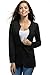 My Wonderful World Women's OL Open Front O-Neck One Button Boyfriend Long Blazer