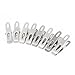 uxcell 8 Pcs Stainless Steel Spring Loaded Metal Laundry Clothes Clip Pegs