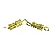 Clasps - 100 Pieces 4 x 15 mm - Barrel Screw Type Clasp - Perfect for Jewerly Making - with Kare & Kind® Retail Packaging (Gold)