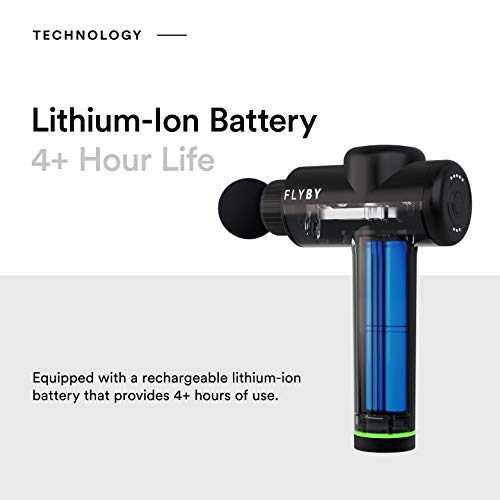 Deep-Tissue-Massage-Gun-Flyby-F1Pro-Quiet-Handheld-Percussion-Massager-Back-Muscle-Soreness-Recovery-for-Athletes-Men-Women-Lightweight-Portable-Long-Battery-Life-3-Speeds-6-Heads
