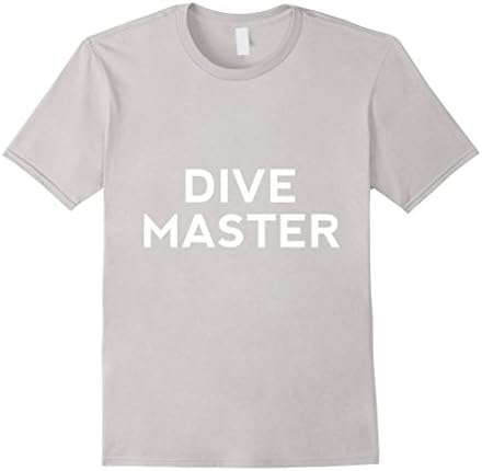Mens SCUBA Dive Master - Master Diver T-Shirt MSD NAUI PADI Medium Silver