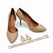 Strapletto Secured Shoes Women's Ankle Strap Attachable Heel Liner Straps with Buckle Anti Slip Hold Loose Heels, Wedges, Flats (Nude)