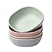 ZBGOROW Bamboo Fiber Side Dishes | 3.7 inch, 3.5 ounce, BPA-Free and Eco-Friendly Sauce Plates | Small Dipping Bowl Set of 4 in 4 Assorted Color