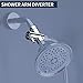 KES BRASS Shower Arm Diverter Valve Bathroom Universal Shower System Component Replacement Part for Hand Held Showerhead and Fixed Spray Head, Chrome, PV4