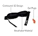 Iconic Contoured Sleep Mask Blocks Out Light, Improves Sleep for Travel, Daytime Rest. Memory Foam Eye Cavity, Adjustable Strap Fits All Sizes, Breathable Fabric, Black. FREE Travel Pouch & Ear Plugs