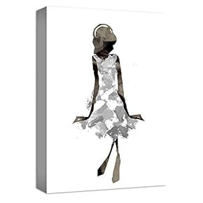 Canvas Wall Art Abstract Elegant People Painting Artwork for Home Prints Framed - 12x18 inches