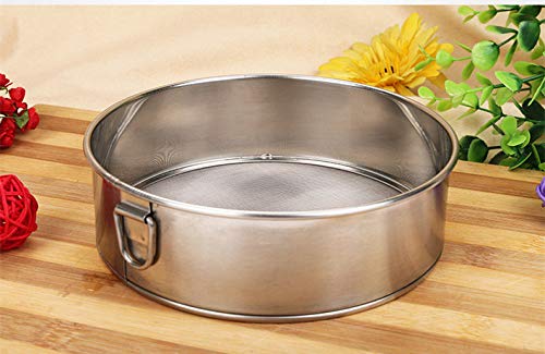 Falytemow Flour Sifter Round Flour Sieve Strainer with 40 Mesh Premium Rustproof Stainless Steel Fine Mesh for Baking 6 inch Diameter x 2 inch High