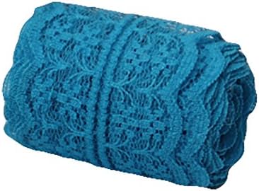 Embroidered Net Lace Trim Fabric DIY Wedding Decoration 4.5cm*10m - Blue