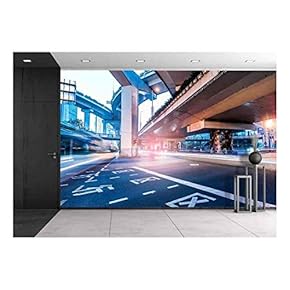 Junction with Light in Shanghai - Canvas Art Wall Decor - 66"x96"
