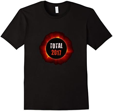 Mens Total 2017 Solar Eclipse of the Sun T-shirt Large Black