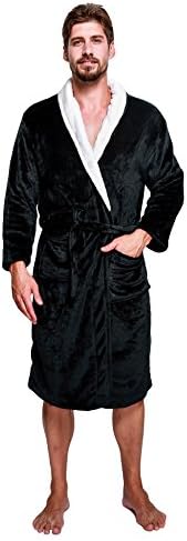 Gvllon Winter Flannel Thick Robes For Men Women size L (navy)