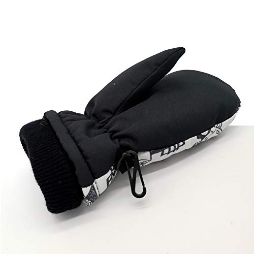 Highcamp Winter Waterproof Ski Snow Mittens for Infants Toddler Kids Boys Girls (Space, 0-2 Years)