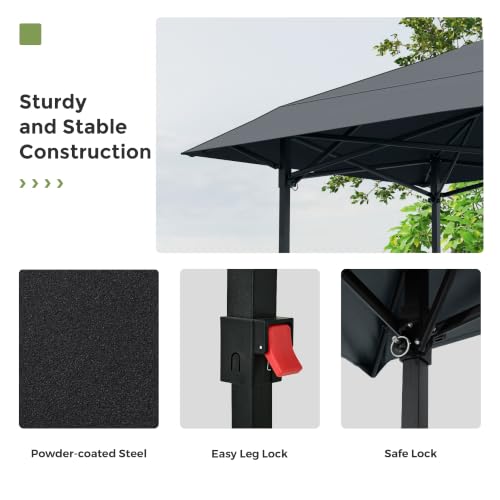 Saumifres 8x5 FT Pop Up Grill Gazebo Review: Vented Roof with Side Shelves image 17