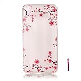 LG X Power Case,Vfunn [Pink Series] Slim Fit TPU Gel Anti-Scratch Very Good Decoration Clear Case Cover for LG X Power K6P/K210 with 1 Stylus Pen (Plumf)