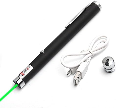 Daisy Trade High Power 5mw Teaching Pen Flashlight Beam Laser Pointer Lazer Projector Pen (Green) - USB Charging