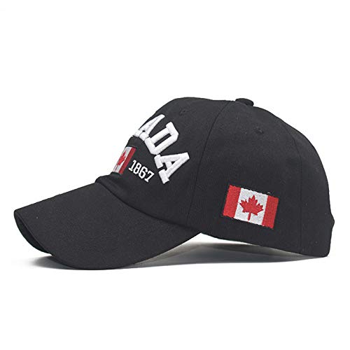 Canada Flag Red Maple Leaf Vintage Baseball Cap | Embroidered Cotton Adjustable Dad Hat | Distressed Style Unisex Cap - View #11