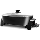 Elite Gourmet EG-6203# Extra Deep 16"x13"x3.2" (10.5Qt.) Scratch Resistant, Easy Pour Spout Dishwasher Safe, Non-stick Electr