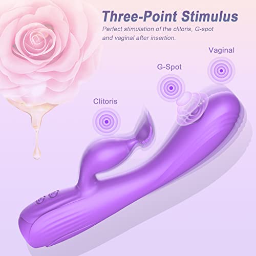 YTYOMUR G Spot Vibrator Clitoris Stimulator for Women Sex Toy, Three-Point Precision Stimulation G Point/Clits /Vagina,Upgraded Dual Motors with 14 Vibration and Beat Mode,Rechargeable & Waterproof