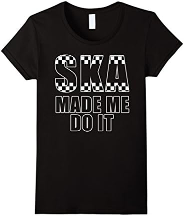 Womens Ska Made Me Do It Checkerboard Tee Large Black