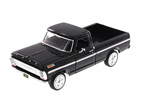 Motor Max 1969 Ford F-100 Pick-Up Truck, Black 79315AC/BK - 1/24 Scale Diecast Model Toy Car