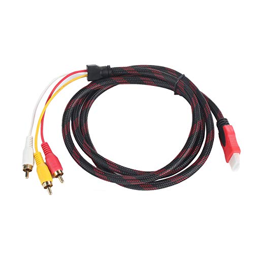 Smartlove1P 1.5M HDMI-Male to 3 RCA Video Audio AV Cable Cord Adapter for Digital HD TV