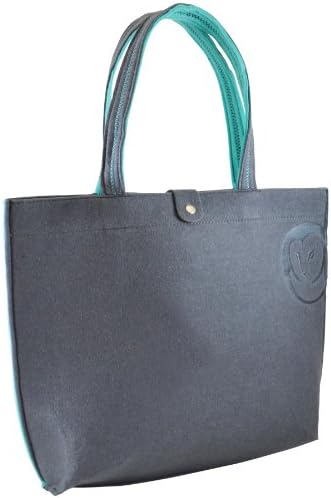 OWI Recycled ECO Felt Tote Bag for Students Work Shopping Washable Lightweight in Slate