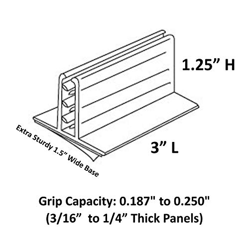 Large Adhesive Sneeze Guard Holders, Stable Glass Stands to Fasten