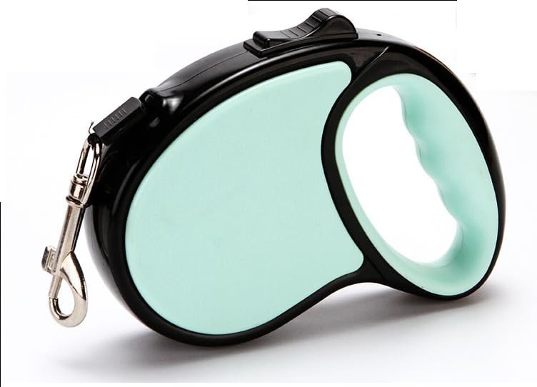 Retractable Dog Lead 360°Tangle-Free-Extendable Dog Lead 5M/16FT Smooth & Durable-Anti-Slip Handle Grip with Strong Nylon Tape-One-Handed Brake Easy To Use for Small Medium Dogs (LIGHT GREEN, 5 METER)