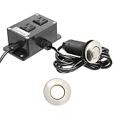 Garbage Disposal Air Switch, DUAL OUTLET Sink Top/Counter Top Waste Disposal On/Off Switch For Insinkerator, Waste King Garbage Disposals Without A Switch by Essential Values (Satin/Brushed Nickel)